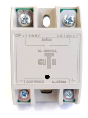 Relé De Estado Sólido 4 32VCC 220VCA 40A RSR190N GUTH Eletrovale